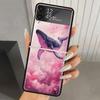 Китовый Горбатый Морской Гигант Жесткий ПК Чехол для Телефона Для Samsung Galaxy Z Flip 7 6 5 4 3 Черный ZFlip7 ZFlip6 Flip5 Flip4 Flip3 5G Печать C