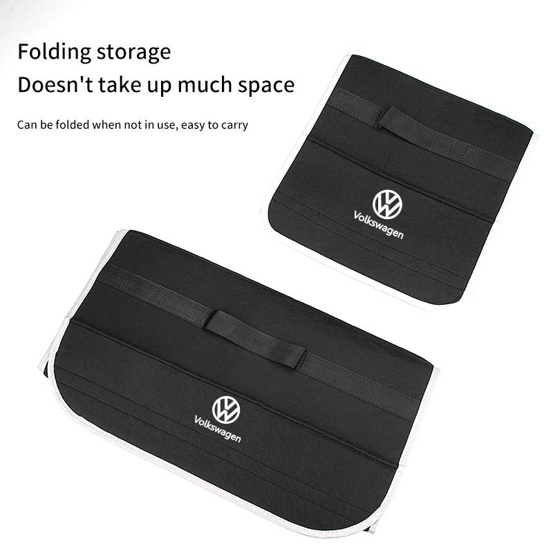 Car Trunk Felt Stowing Storage Tool Large Capacity Portable For Volkswagen VW Tiguan CC Jetta Polo Golf Passat Scirocco T-ROC zr0