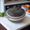 2L POT SOUP TURNER OVEN RESISTANT VESSEL WITH LID BREAD 23 cm