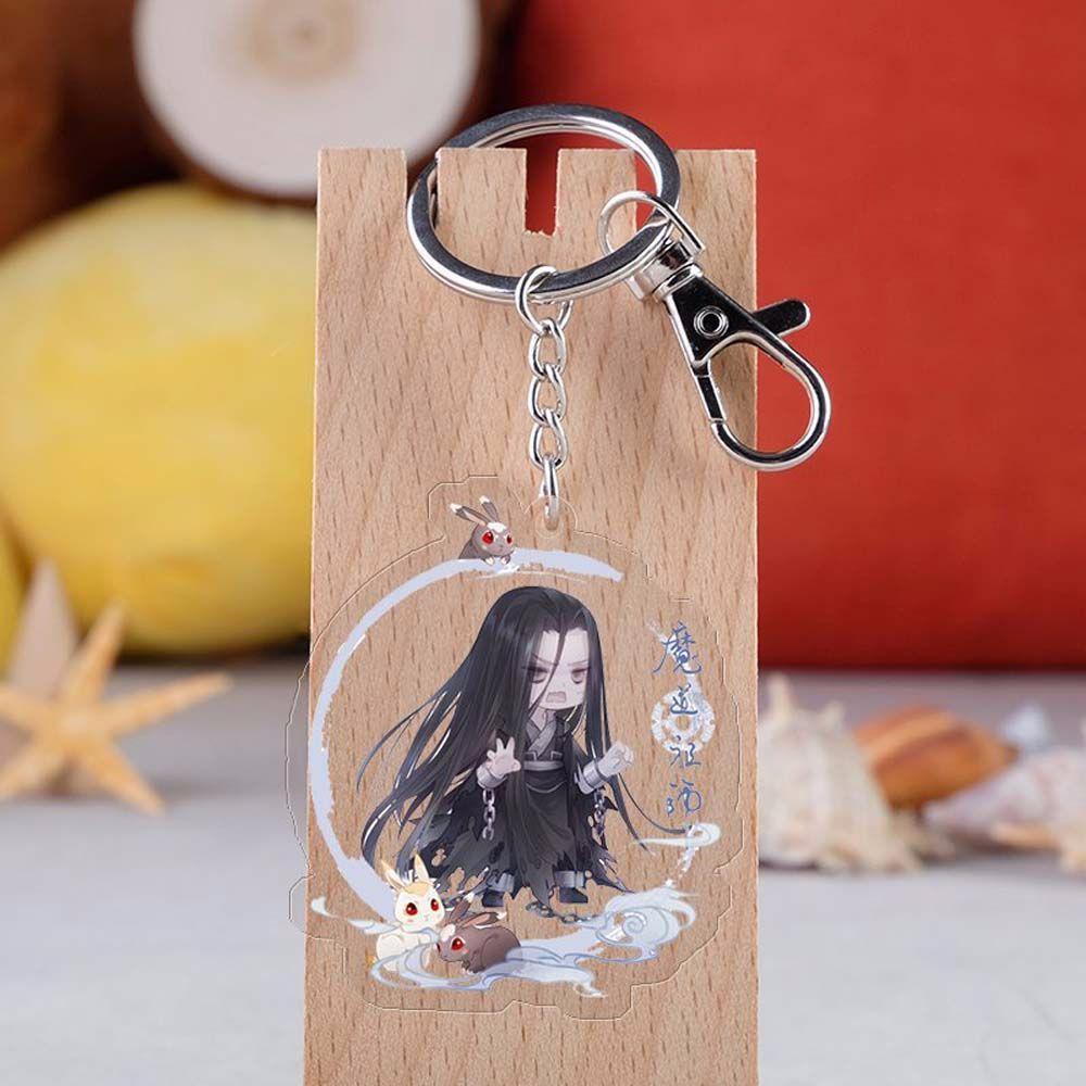 Аксессуары для интерьера Вэй Усянь Акриловый Лань Ванцзи Брелок Кольца для ключей Мо Дао Цзу Ши Держатель для брелка