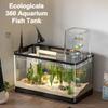 С светодиодной подсветкой 360 Аквариум Прозрачный Настольный Аквариумный Набор Новый Экологичный Аквариум для Рыб Декор