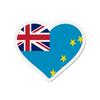 Aimant Coeur Drapeau Tuvalu - Multicolore - 8 Cm - 50 Pièces - Résine Synthétique - Mixte