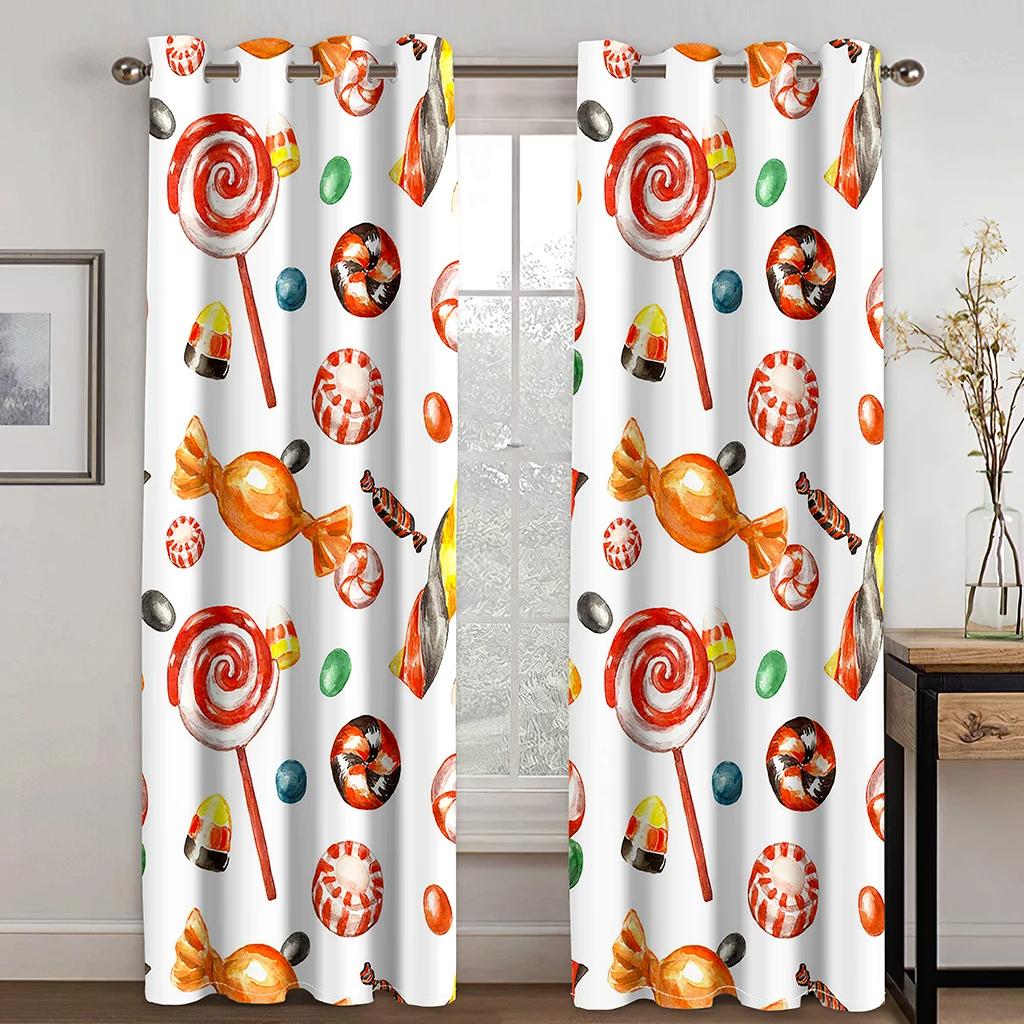 Модный десерт мороженое леденец пончик высокая затемняющая штора для девочек спальня гостиная отель студия окно 2панельный солнцезащитный козырек