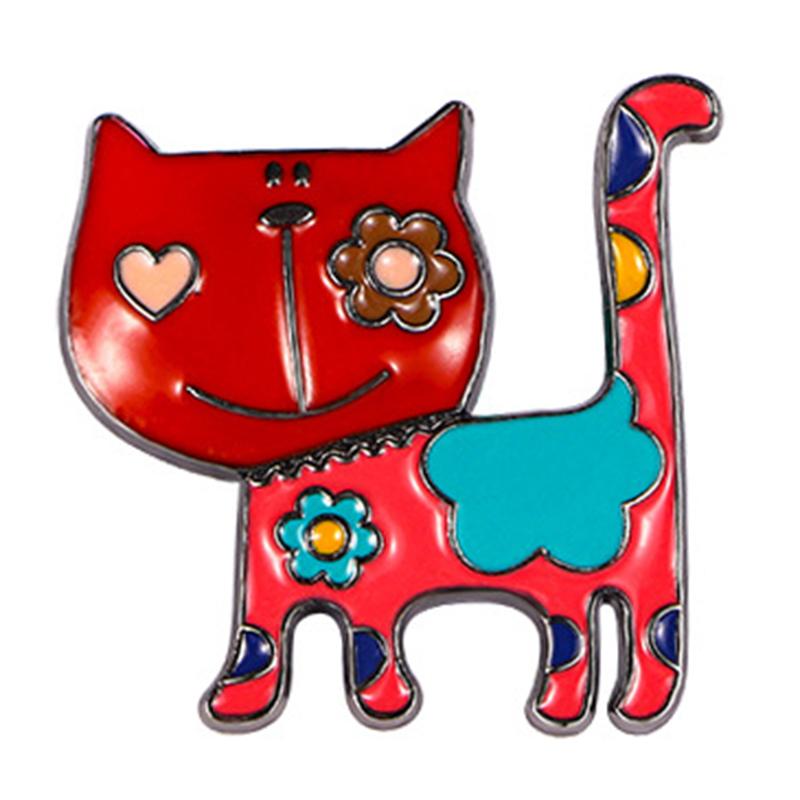 Очаровательная брошь на булавке с мультяшным котом, милые вещи, женские милые ювелирные изделия унисекс, повседневные броши с животными для женской одежды