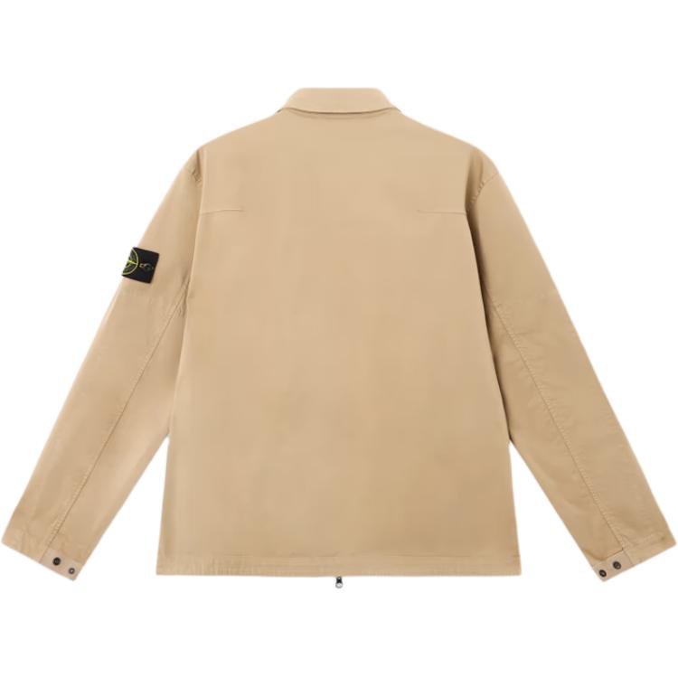 STONE ISLAND Однотонная куртка с воротником на молнии и длинными рукавами Мужская куртка Хаки K1S1512001-28S0012-V0094