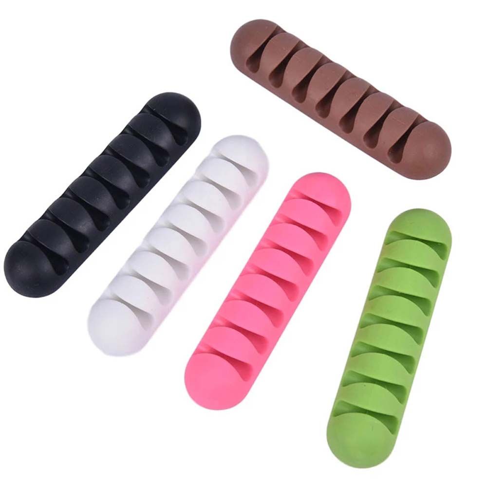 Earphone Desktop Management Cable Winder Headphone Cord Holder Phone Line USB Cable Organizer 7 Holes Wire Winder Cable Clamp