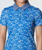UA Playoff Printed Polo SS Hushed Blue Water Metallic Silver SM [Under Armour]