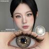 FUNSACHY2pcs Brown Colored Contacts Lenses with Myopia 0~-8.00 Degree Yearly Beauty Cosmetic Makeup Pupils 14.5mm Blue Eye Lens