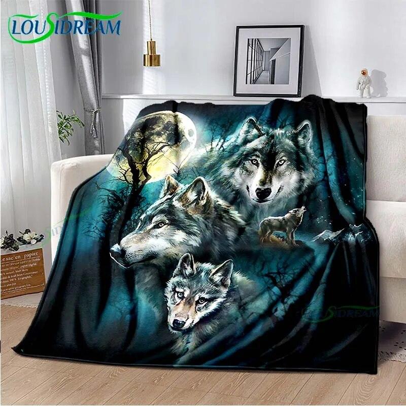 Wolf Throw Blanket Kids Game Sofa Blanket Adults and Children Blanket Blanket for Bed Picnic Blanket Blankets for Beds