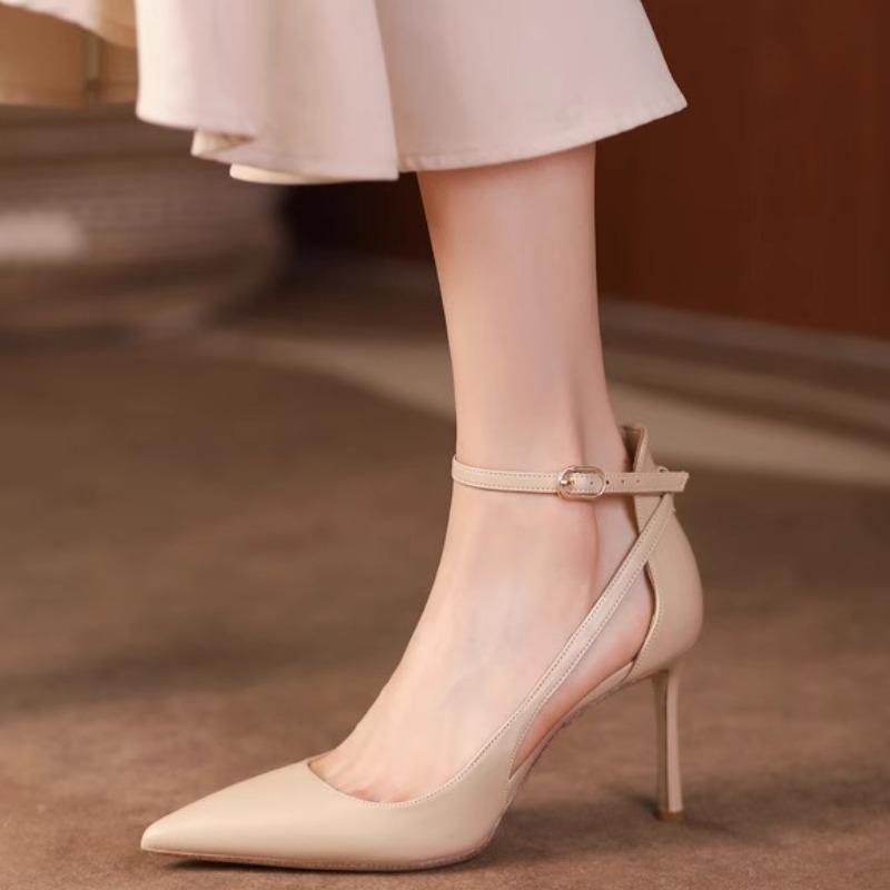 Модные летние новые сексуальные европейские и американские женские туфли на высоком каблуке-шпильке, модные остроносые босоножки на высоком каблуке