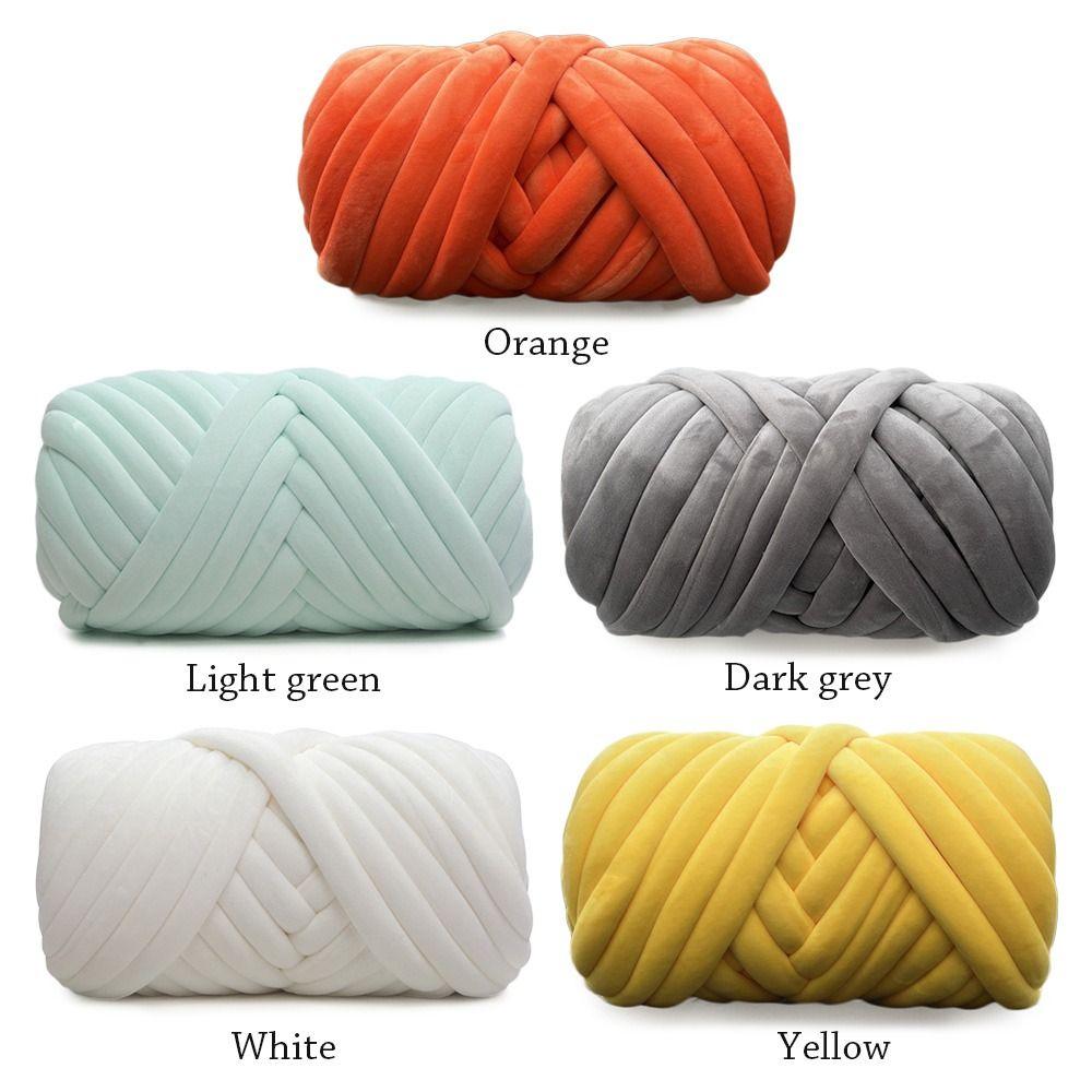 Для ковров-корзинок толстая бархатная пряжа для шитья крючком своими руками пряжа для ручного вязания клубок тканых ниток