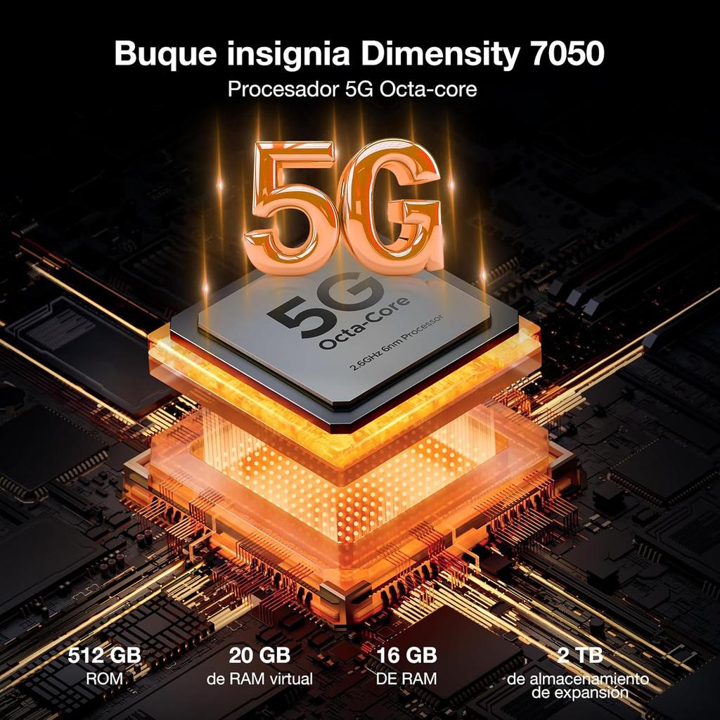 Doogee Мобильный телефон V Max Plus 6,58" HD+ Дисплей, 120 Гц 36 ГБ(16+20) 512 ГБ, ИИ-камера 200 МП, Аккумулятор 22000 мАч, Android 14