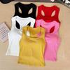 2025 Summer Women's Spicy American Candy Color Slim-Fit Square Neck Tank Top