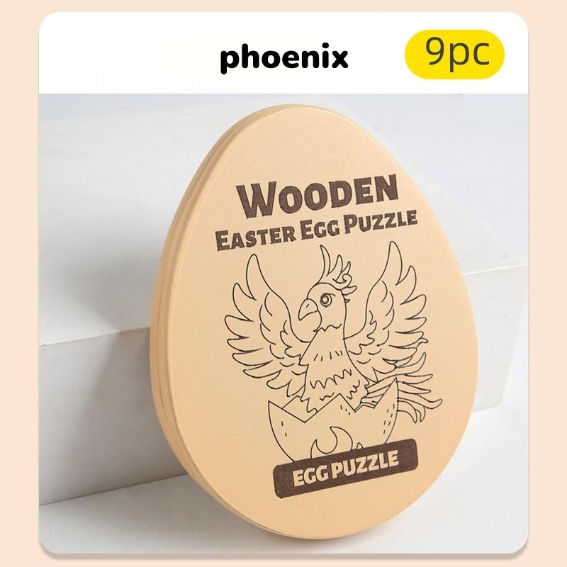 Деревянная головоломка «Яйцо динозавра» Разноцветное яйцо Танграм Пазл Раннее развитие Когнитивное распознавание цвета Игрушка для развития координации рук и глаз для детей
