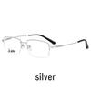 Ultralight Men's Business Titanium Semi-Rimless Eyeglass Frame for Prescription Glasses