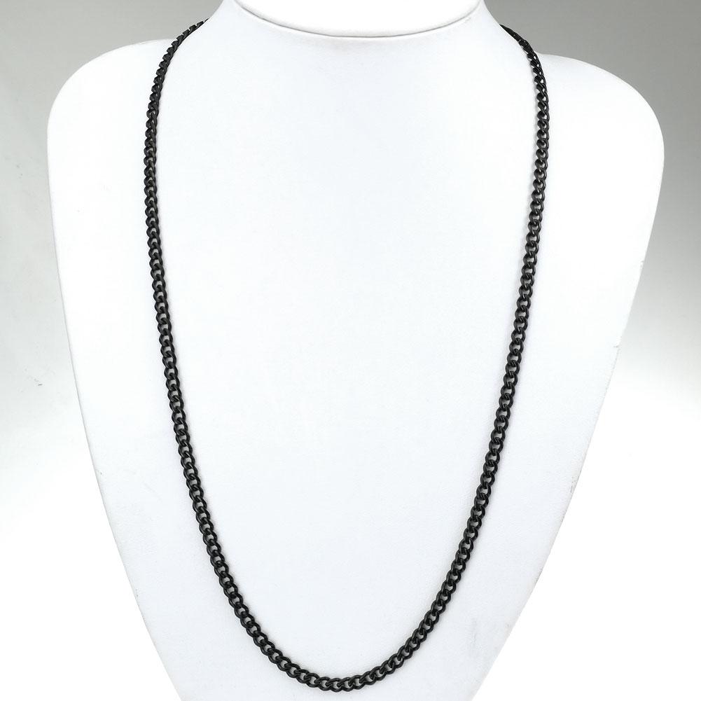 Панк Хип Хип Звено Цепи Черный Цвет Ожерелье Ювелирные Изделия