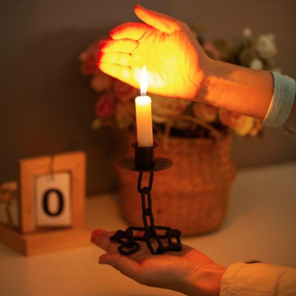 Industrial Style Dark Style Candle Holder Vintage Candle Stand Bedside
