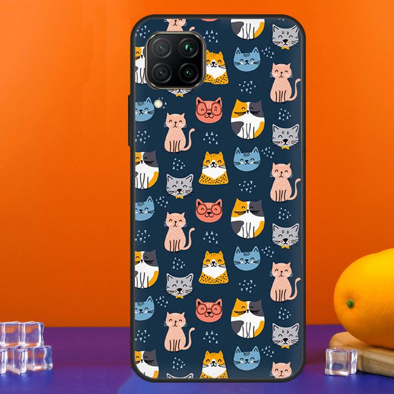 Чехол для Huawei Nova 7i 8i 11i 12i 12s 9 10 SE Y91 Y90 Y60 Y70 Y72 Y61 P30 P40 Lite P60 Pro с милым рисунком котенка