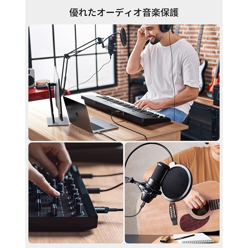 Toocki [3M+3M] Set of 2 USB-C To TYPE-B Printer Cable Type-C Type-B USB Cable High Durability Printers, Scanners, Audio Interface, Electronic Piano,