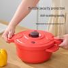 2,3 л Микроволновая скороварка, Красная, Защита от ожогов, Многофункциональная кастрюля для риса и приготовления на пару с ручкой