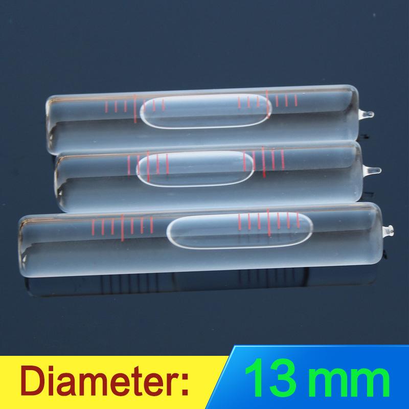 High-precision Glass Level Bubble Tubular Spirit Level Blister Beads Vials Diameter 13mm