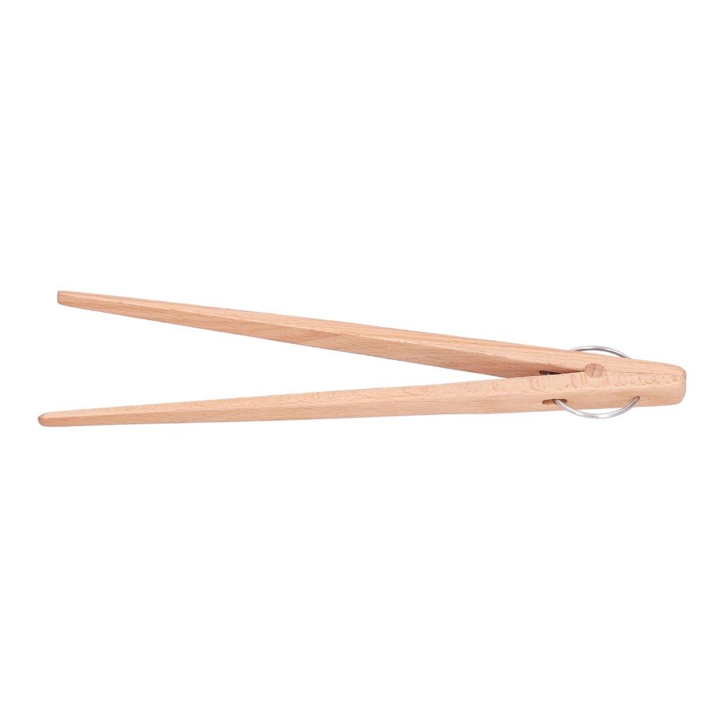 Wooden Bread Tongs Reusable Snack Clip Grilling Accessory Baking Clip Cooking Preparation