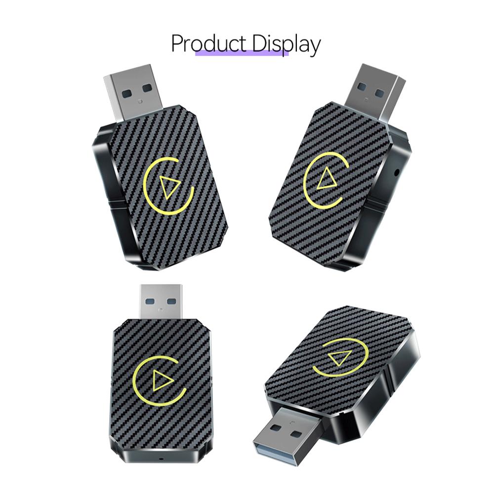 2024 Mini Carplay + Android Auto Wireless Adapter Apple iOS Smart Ai Box Car Play Wired To Wireless Dongle USB Plug and Play For VW Hyundai Jeep Benz
