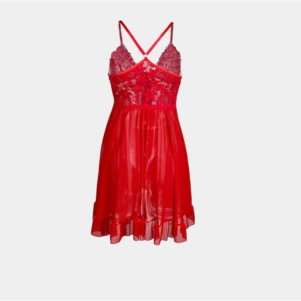 Кружевное прозрачное нижнее белье ночная рубашка женская ночная рубашка сексуальное женское нижнее белье открытая промежность сорочка пижамы