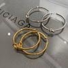 Европейские и американские серьги-кольца с серебряным узлом для женщин - Высококлассные золотые каффы для ушей с уникальным, элегантным дизайном.