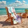 Personalized customized proof beach towel with Genshin Impact characters pattern - soft, absorbent,quick-drying,perfect swimming,camping&bathing