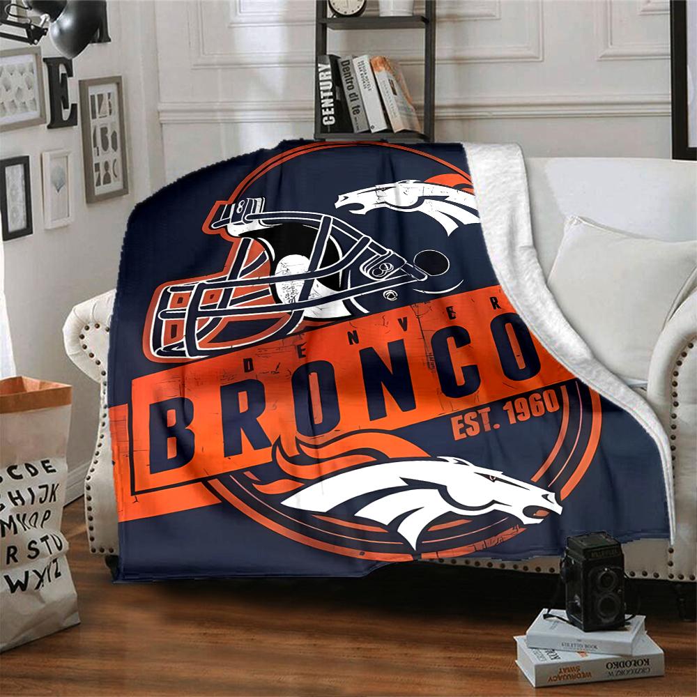 1pc Blanket - Denver Broncos LOGO Print Design,Lightweight Blanket for Sofa,Bed- Soft &Warm,Gift for All Seasons