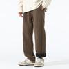 MINISO Men's American Retro Corduroy Fleece-Lined Curved Fit Winter Pants