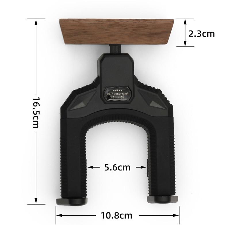 Walnut Wooden Guitar Wall Mount Hanger with Gravity Lock for Acoustic & Electric Guitars