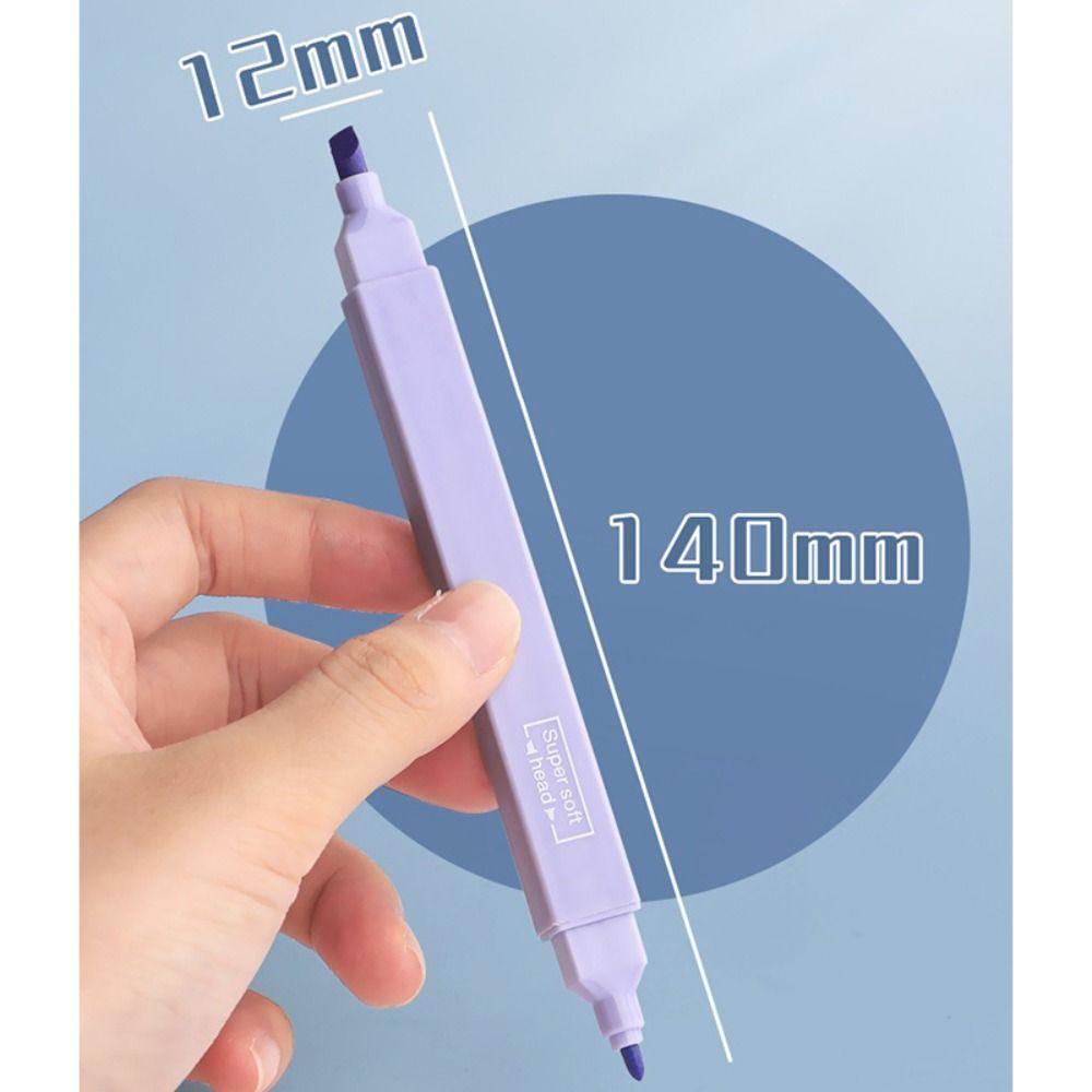 6PCS/Set Painting Graffiti Highlighter Pen Oblique Soft Tip Fluorescent Pen  Student Gift