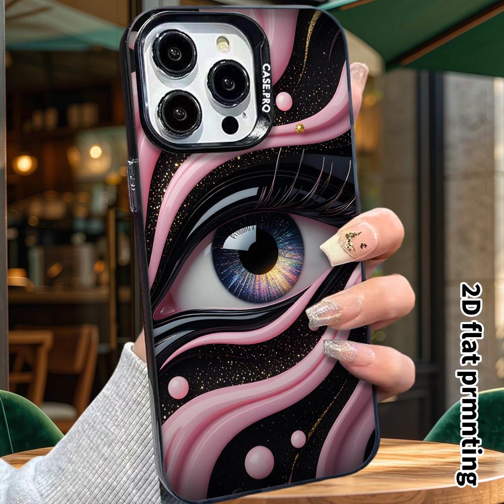 Phone Case: 2D flat design, fits iPhone 18, 17, 16, 15, 14, 13 Pro in silver color, couple style, dreamy galaxy, Christmas and Halloween gifts