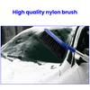 Car Snow Brush Ice Scraper Aluminum Alloy Long Handle EVA Sponge Grip Flexible Nylon Bristles Auto Windshield Snow Removal Broom Ice Shovel Tool