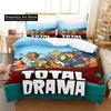 Новый комплект постельного белья с 3D-принтом в стиле аниме Total Drama, односпальная кровать размера «queen-size», комплект постельного белья для взрослых и детей, комплект постельного белья с героями мультфильмов