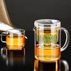 Heat-resistant Glass Teapot with Filter Glass Filter Press AUTO-OPEN Transparent Tea Maker Separation Leak-proof Fair Cup Home