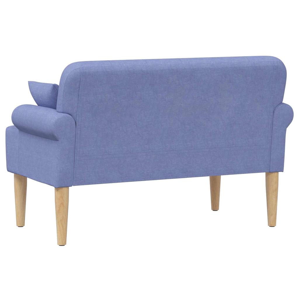 Two Seater with Button Tufting Denim Blue 120 x 65 x 79 cm Fabric