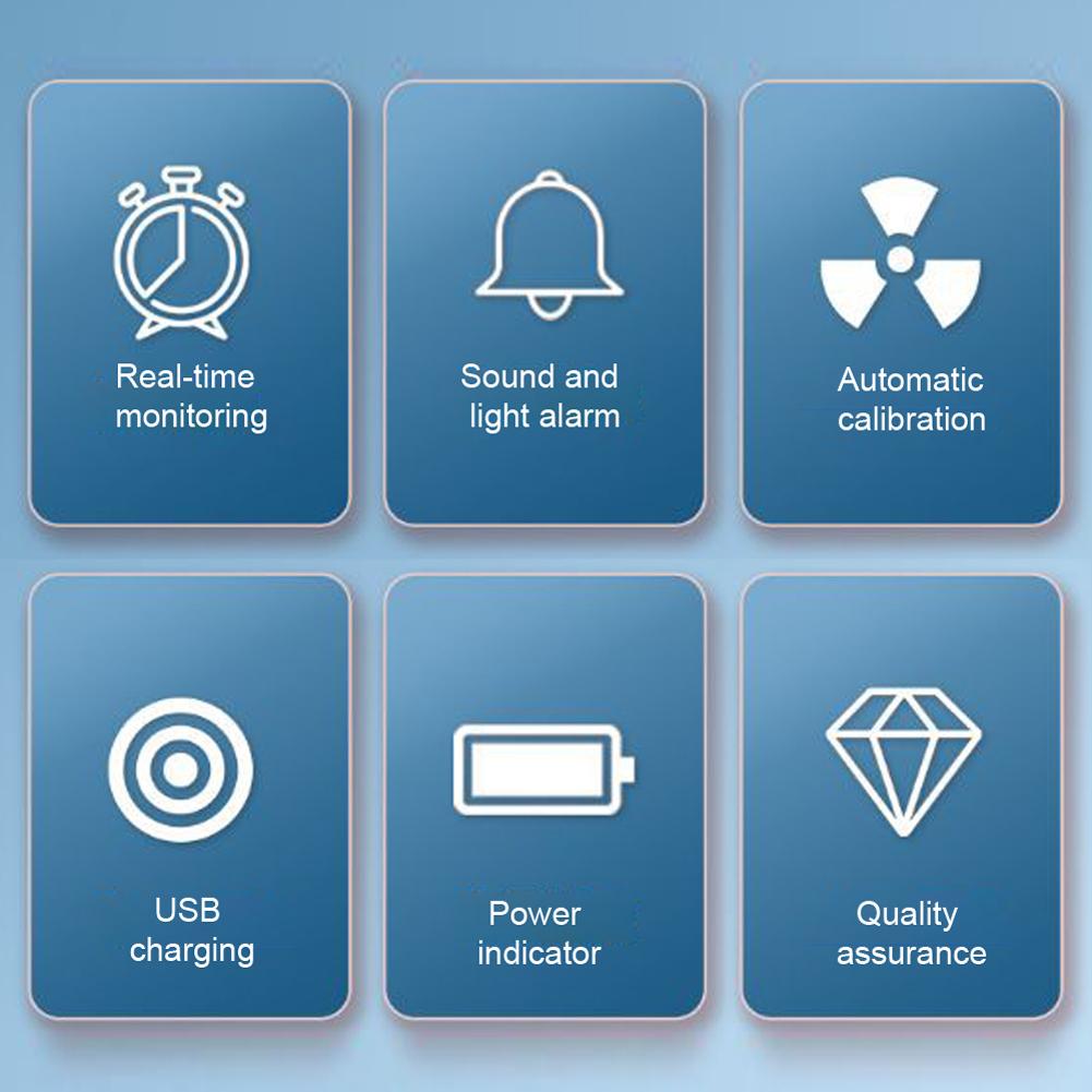 6 в 1 многофункциональный детектор качества воздуха PM2.5 PM10 HCHO TVOC CO CO2 формальдегид монитор ЖК-дисплей домашний тестер качества воздуха