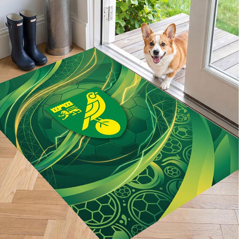 Soft Floor Carpet Norwich City Football Pattern Area Rug Decorative Mat For Home Room Decoration