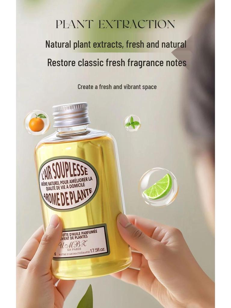 Green Lemon Basil Citrus Aromatherapy Refill for Flameless Car Diffuser & Bedroom