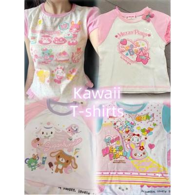 Укороченные топы Y2k, американская винтажная футболка с коротким рукавом, черные кружевные топы в стиле панк-готик-рок для женщин, летние футболки в стиле харадзюку-гот-гранж