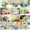 5D DIY Diamond Painting Pretty Decorative Flowers Diamond Embroidery Cross Stitch Kit Full Rhinestone Mosaic Home Decor