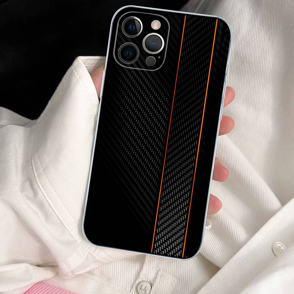 Текстура волокна Для iPhone 17 16 15 14 13 12 Mini 11 Pro Max Прозрачный чехол