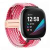 Плетеная нейлоновая петля-ремешок для Fitbit Versa 4/3, регулируемый металлический магнитный браслет-ремешок для Fitbit Sense 2/1, аксессуары для ремешка