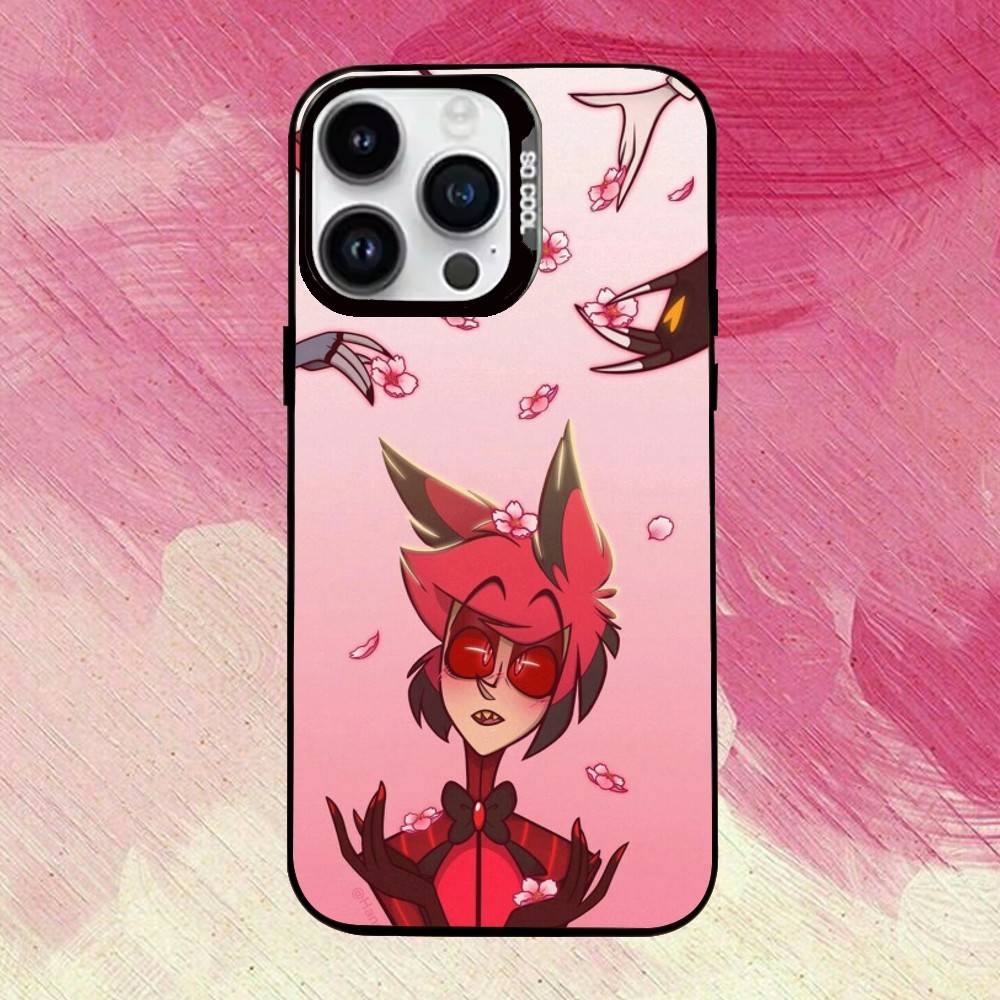 H-Hazbin H-Отель A-Аластор Чехол для телефона для iPhone 17,16,15,14,13,12,11 Plus,Pro Max,XS,Цветной Серебряный Позолоченный Внутренний Чехол