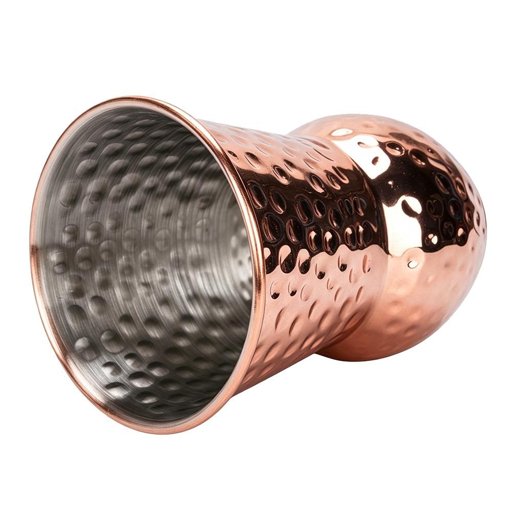 304 Stainless Steel Hammered Wine Cup Copper Plated Insulated Cocktail Cup Home