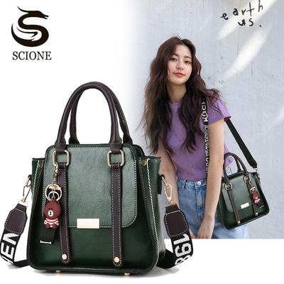 2025 Новая модная ретро-сумка большой емкости, легкая минималистичная структурированная сумка через плечо из искусственной кожи, водонепроницаемая сумка через плечо