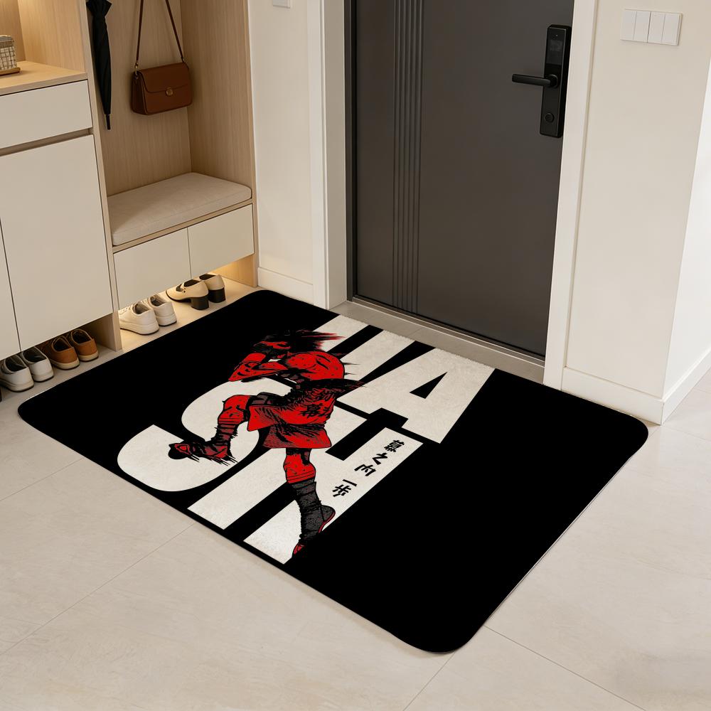 anime H-Hajime no Ippo Floor Mat Flannel Door Mat Non-Slip Absorbent Washable Indoor Home Rug